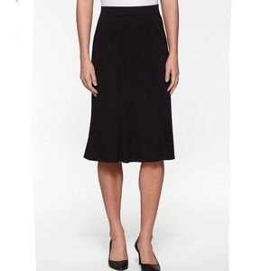 Exclusively Misook Black Pencil Skirt With A Ruffled Hemline